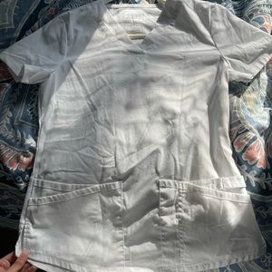 Cherokee white scrub top